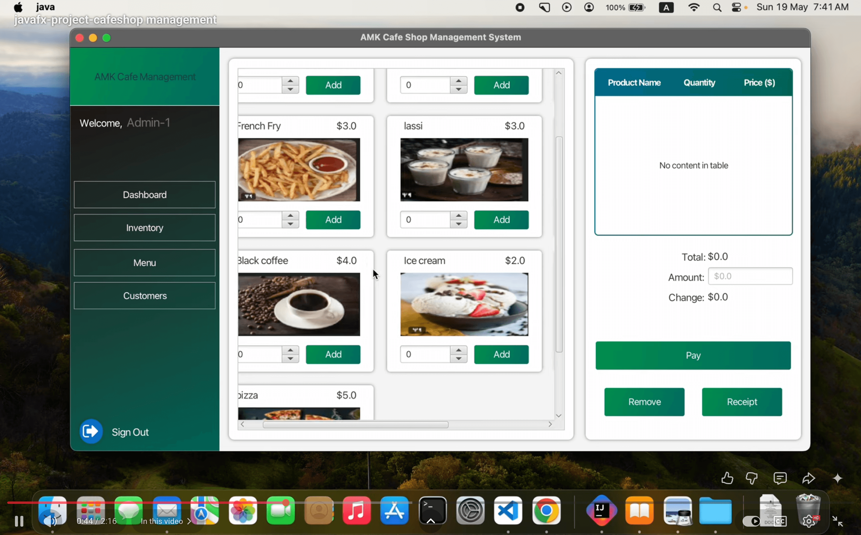 Cafe Shop Management System